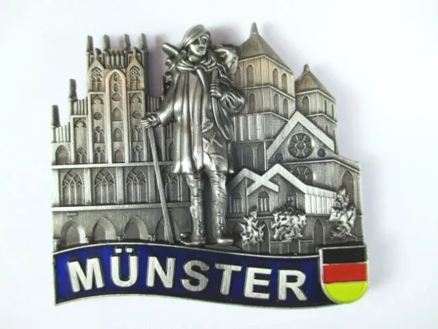 Münster Metall Magnet Germany Deutschland Souvenir,Neu