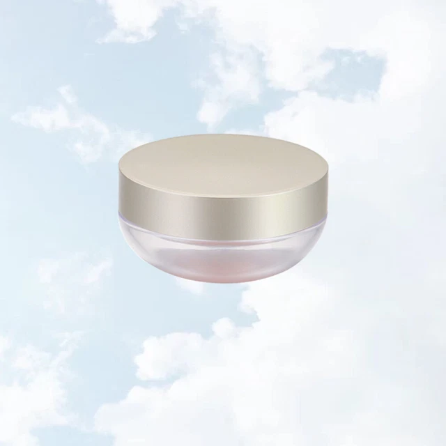 Caja de polvo suelta vacía portátil de doble capa contenedor en polvo cosméticos