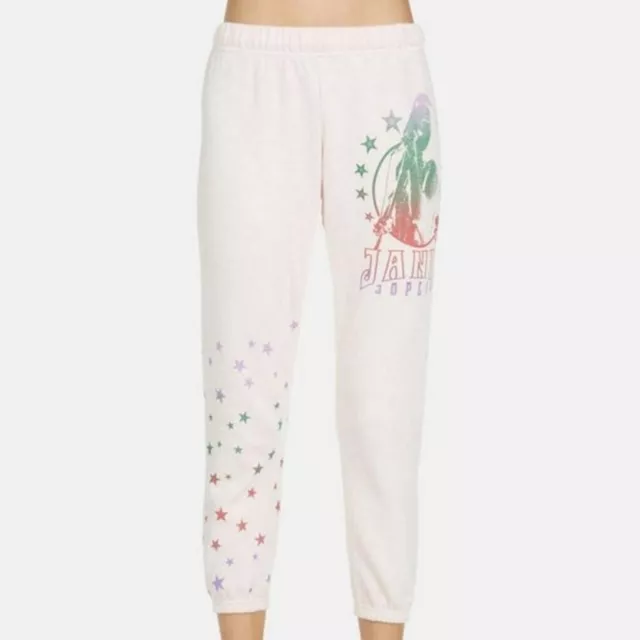 LAUREN MOSHI Alana Janis Joplin Joggers Crop Fleece Lined Sweatpants Size S NWT