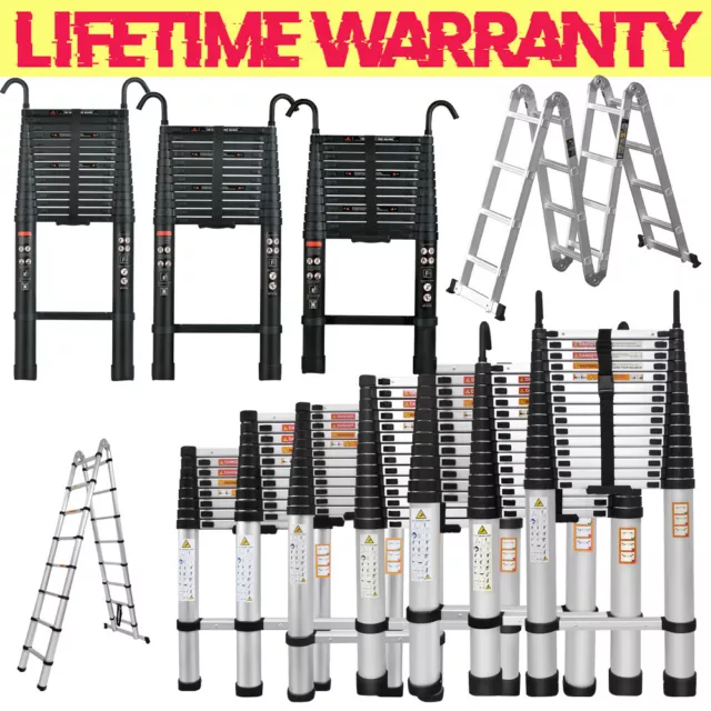 Portable Telescopic Ladders Folding Loft Ladder Multi-Purpose Extendable Steps