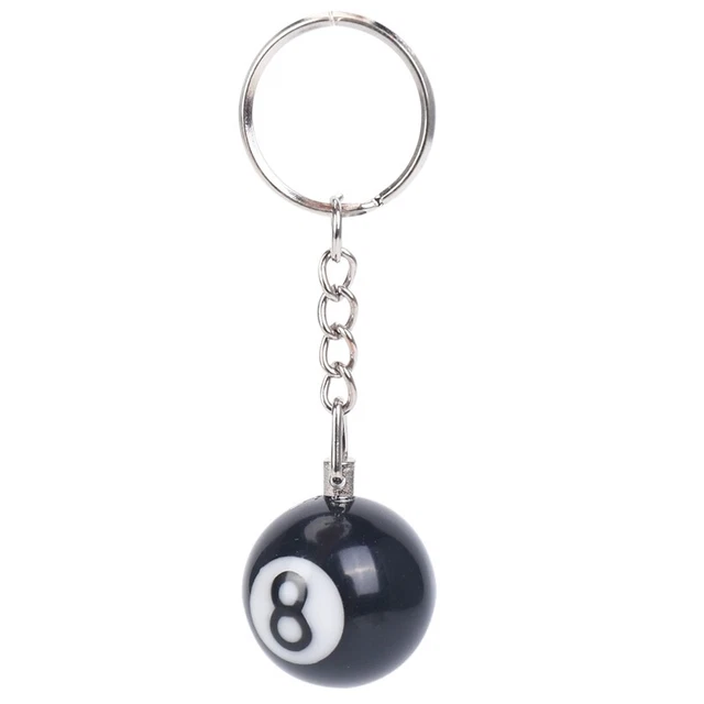 2x billiard ball key chain key  happy No. 8 V7R18141