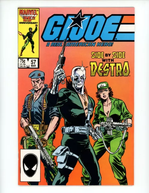 GI Joe A Real American Hero #57 Comic Book 1987 VF- Mike Zeck Marvel Comics