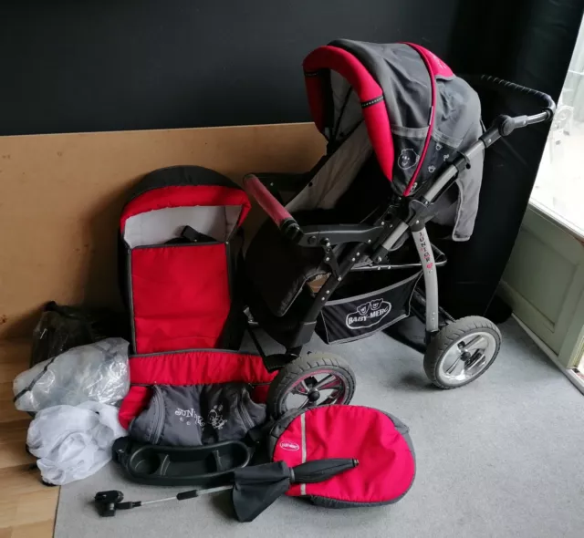 BABY MERC JUNIOR 3 in 1 Travel System including Pram Car Seat