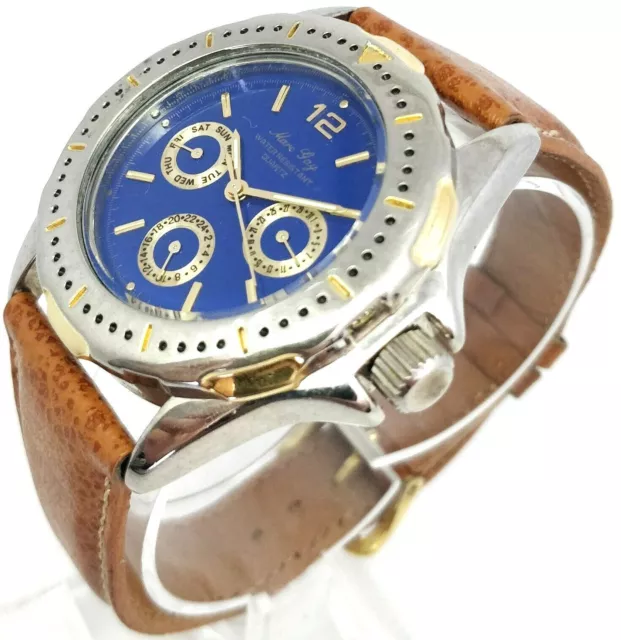 MARC GAY JOUR Date Quartz cir 1990 Lebrocantheure Montre Vintage