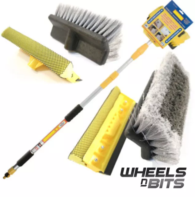 Wnb 3M 9.8Ft Aluminium Telescopic Water Fed Window Car Van Wash Brush Extendable