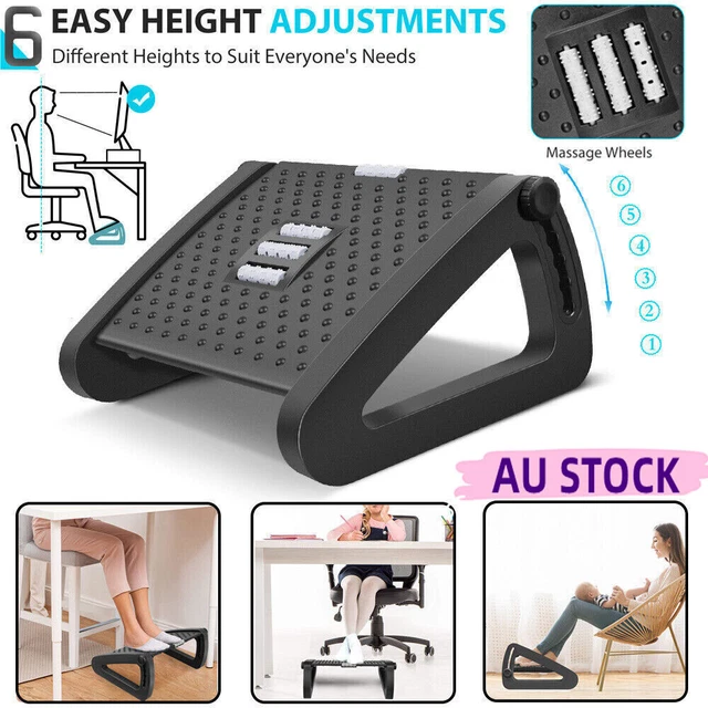 FOOT REST STOOL Office Computer Desk Footrest Adjustable Angle w ...