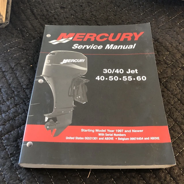 1997 2002 Mercury manual 30 40 jet 40 50 55 60 hp outboard 90-852572R02