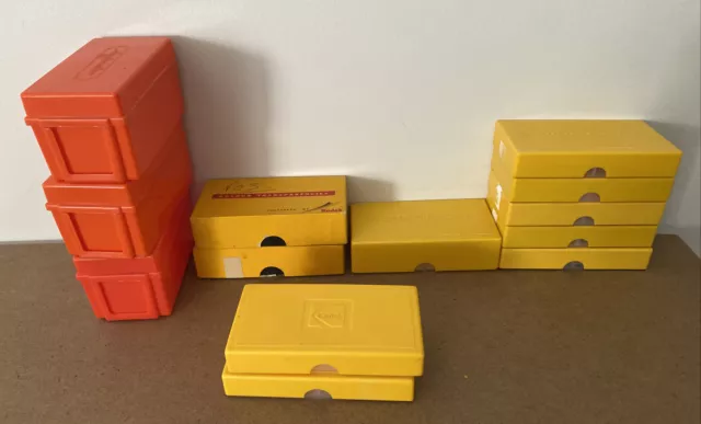 BULK LOT OF 13 KODAK  TRANSPARENCY & AGFACOLOUR  35mm Slide Boxes