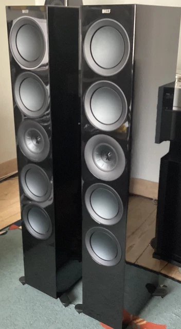 KEF R11 SPEAKERS Gloss Black Finish, Perfect Working Order £2,500.00 ...