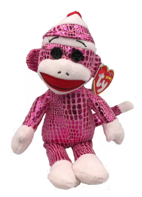 ♥ Sockenaffe ty Beanie Babies Glitzer Plüsch Affe Kuscheltier Plüschtier NEU ♥