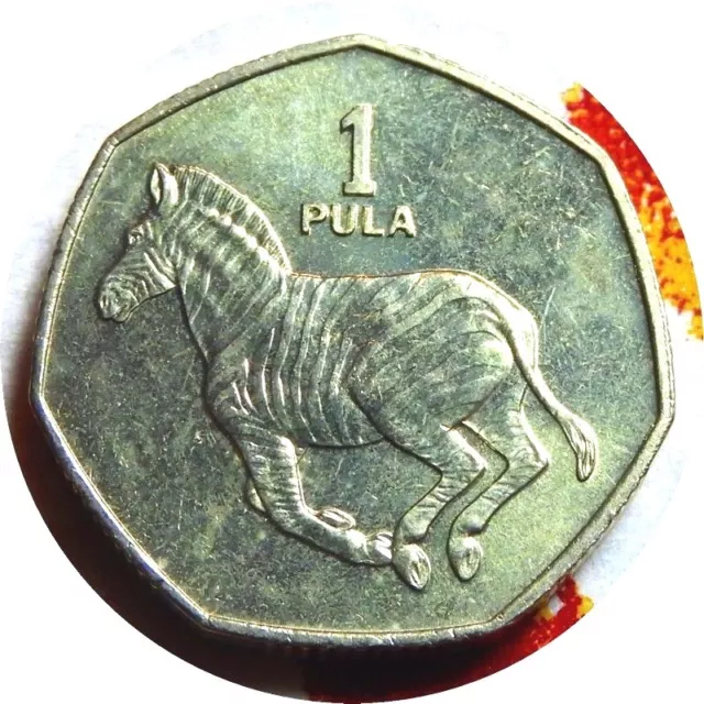 elf Botswana 1 Pula 1991 Zebra Horse