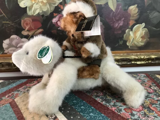 Bearington WILLY & CHILLY Polar Bear with Riding Bear All Tags #1572 Story Tag