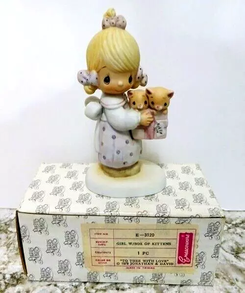 Vintage Original 1979 Precious Moments TO THEE WITH LOVE # E-3120 & Box NO STAMP