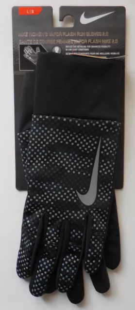 Nike Vapor Flash Run Gloves 2.0 Women Anthracite/Black/Silver Large