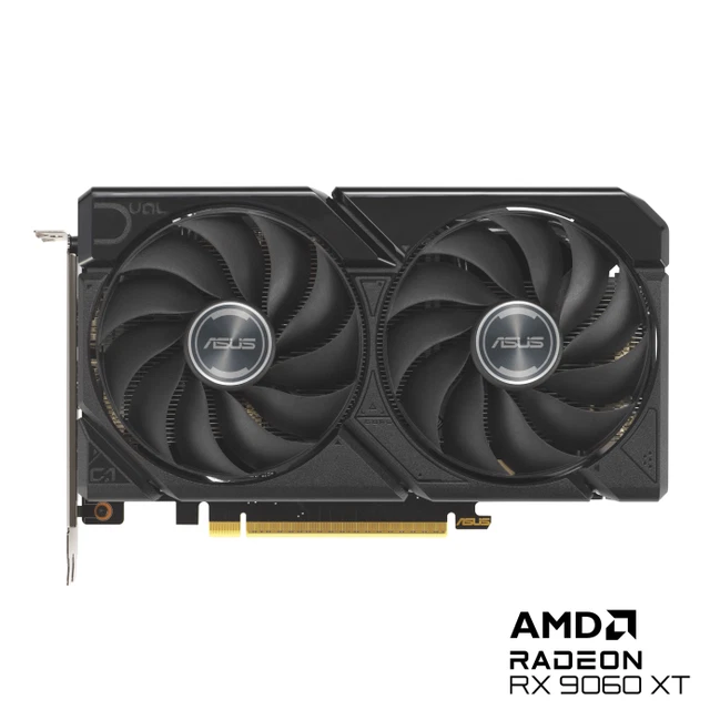 Carte Graphique ASUS Dual Radeon RX 9060 XT 8 Go GDDR6 - PCIe 5.0, HDMI 2.1b, DisplayPort 2.1a - Ventilateurs Axiaux 0dB