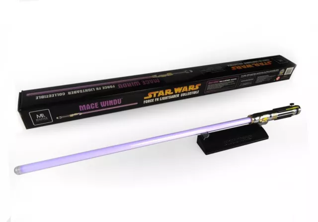 Master Replicas star wars mace windu force Lightsaber Non-Hasbro black series