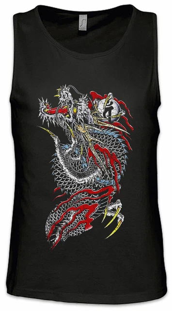 Yak Dragon Men Tank Top Asian Chinese Japan Japanese Tattoo Artist Samurai