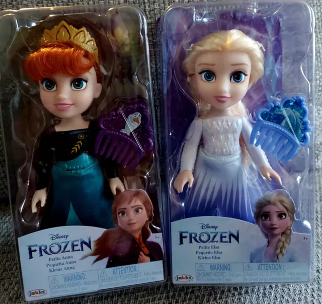 Disney Frozen Petite Anna & Elsa Doll Bundle With Accessories & Combs - BNIB