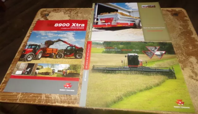 3-lot 2000's-2012 massey-ferguson equipment brochures nice used