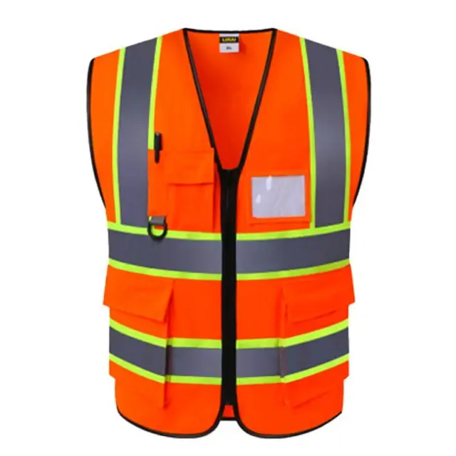 [Universal Engineer Construction Worker Reflective Vest w/ Pockets] -