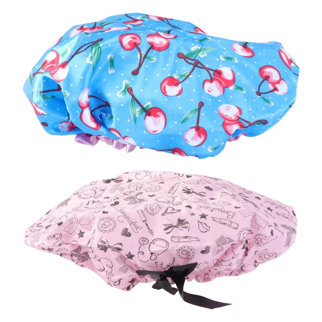 2 un. gorras de baño reutilizables señorita gorras de baño de poliéster