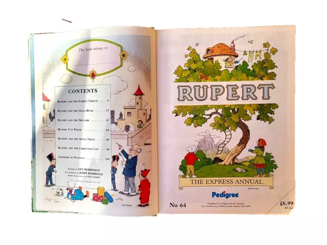 Rupert Bear Annual  Pedigree 1999 Vintage Unclipped Excellent Condition 3