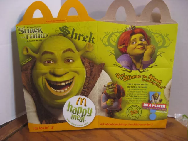 Shrek the Third - McDonalds Shrek Empty Kids Meal Box - 2007