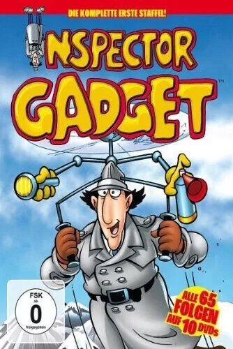 Inspector Gadget Komplette 1 Staffel Serie 10 DVD´s Zeichentrick Box Kult Rar