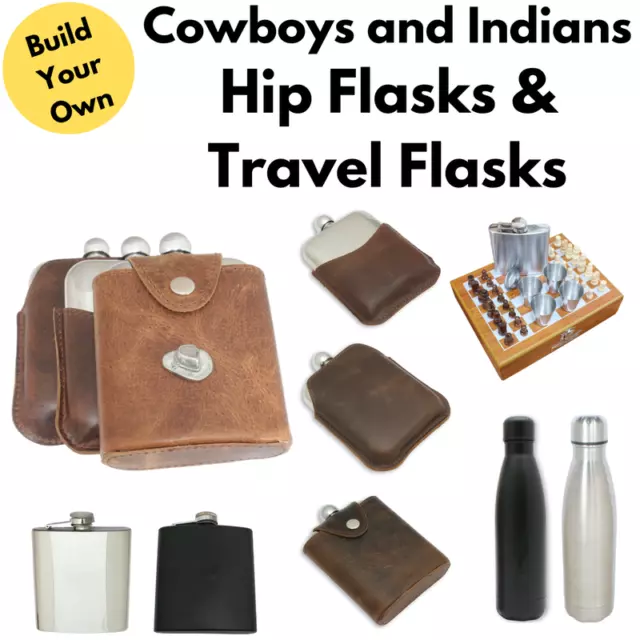 Cowboys and Indians Hip Flasks & Travel Flasks Engraved Gifts