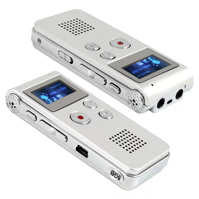 Wiederaufladbarer MP3-Player mit 8 GB für digitales Audio /Voice Recorder