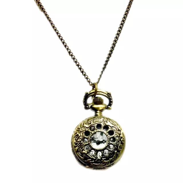 Antique Bronze B100151 Design 30mm Pendant Locket Pocket Watch