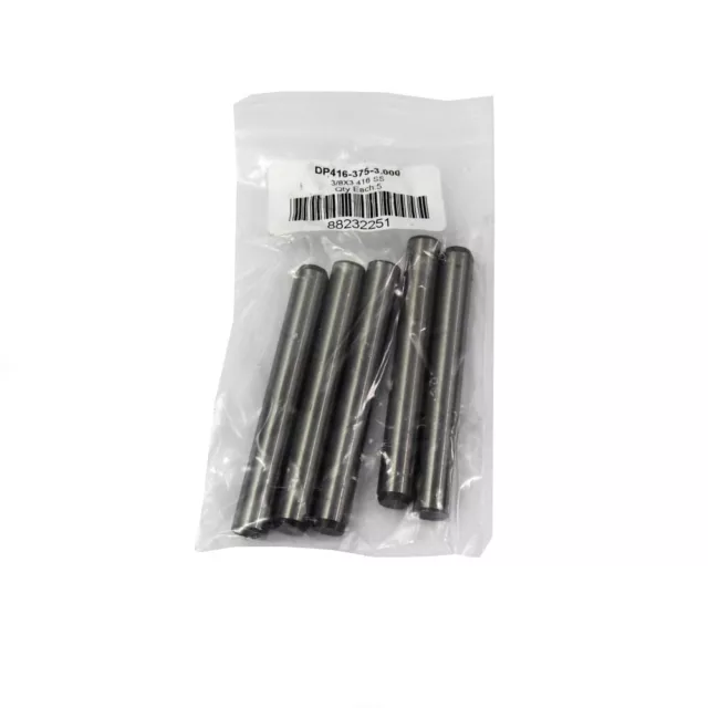 416 Stainless Steel Precision Dowel Pins 3/8" x 3" (5 Pack)