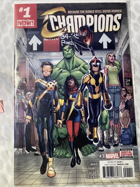 Champions #1 2nd Printing 1st App of Champions Low Print Run 2016 Marvel Comics