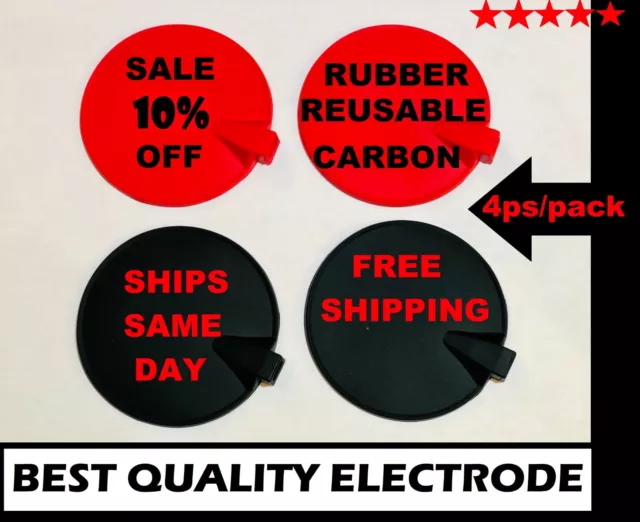 Rubber Carbon Electrode for Dynatronics Dynatron Plus & Solaris Series, 4 PS, 3"