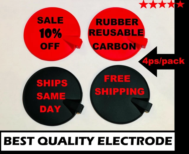 Rubber Carbon Electrode for Dynatronics Dynatron Plus & Solaris Series, 4 PS, 3"
