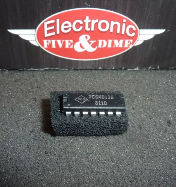 TCG4013B  Flip Flop 2 Element D-Type 14 Bit Positive Edge 14-DIP  IC