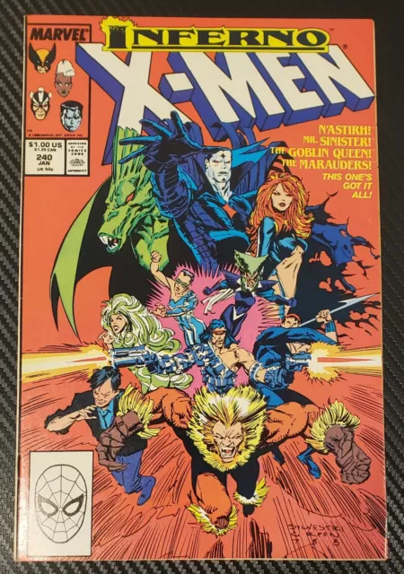 Uncanny XMEN #240 (Marvel 1989) VF/NM (9.0) 2nd Mr Sinister Cvr Shows NM (9.4)