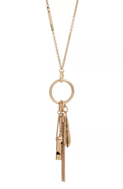 Nordstrom Treasure Bond Women's Long Charm Pendant Necklace NWT 45 GOLD