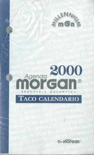 Calendario 2000 Millennium Agenda Morgan Taco Calendario Argentina Blisterato