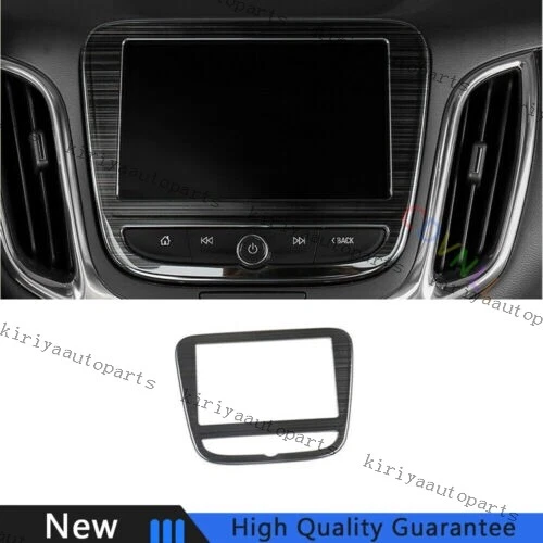 For Chevrolet Equinox 18-21 Black Titanium Central Console Navigation Frame Trim