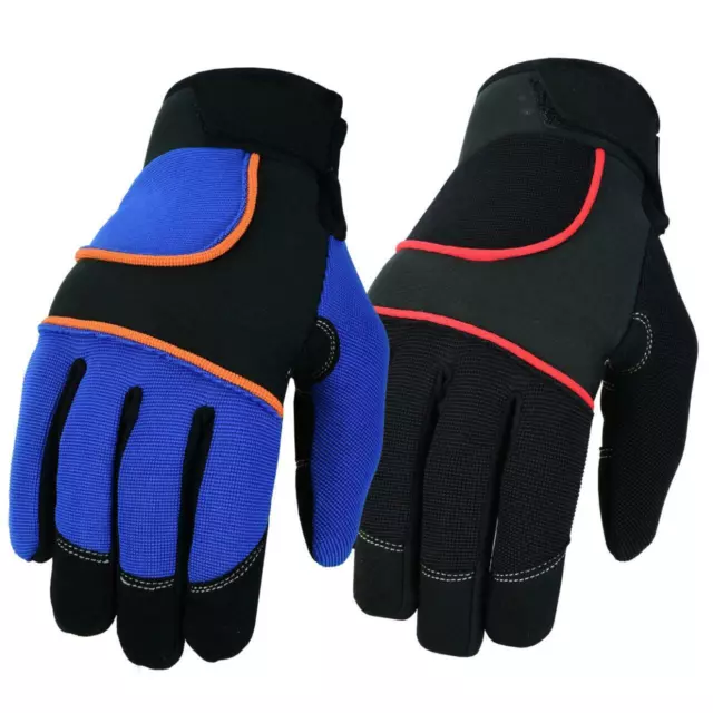 Mechanic Work Gloves Washable Leather Safety Heavy Duty Gloves Construction