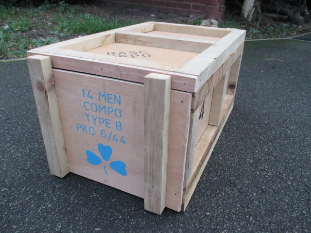WW2 REPRO RATIONS wooden Crate reenactment British Compo £35.00 ...
