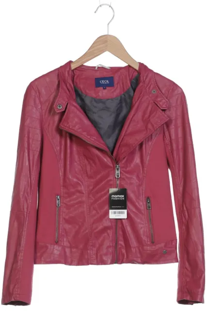 CECIL Jacke Damen Mantel Gr. EU 36 (S) Elasthan Kunstleder Viskose pink #z3l2ppm