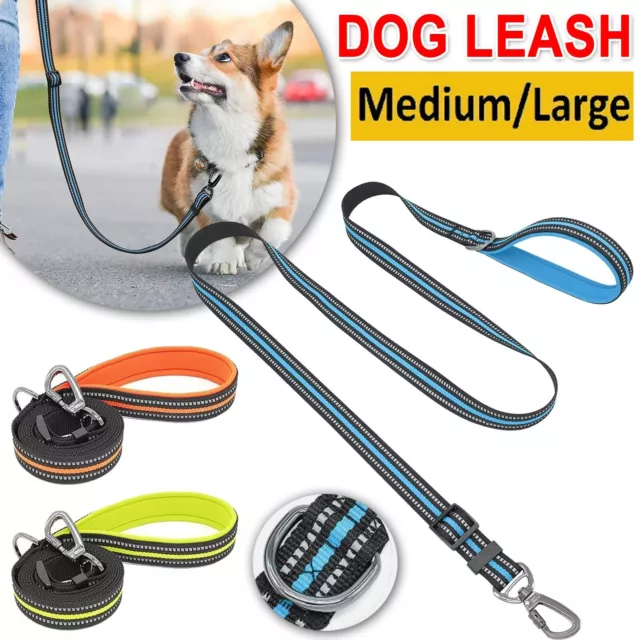 Nylon Dog Leash Reflective Length Walking Training Lead Adjustable for Dogs Pet