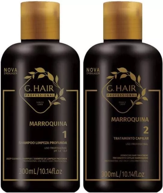 . Sistema Di Levigatura Capelli Morroquina Shampoo Trattamento Capelli 2X300Ml/2X10,14 Fl.oz