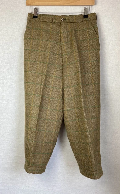 SHOOTING JACKET HUCKLECOTE Morpeth UK 48 Tweed Dark Green Mens XL