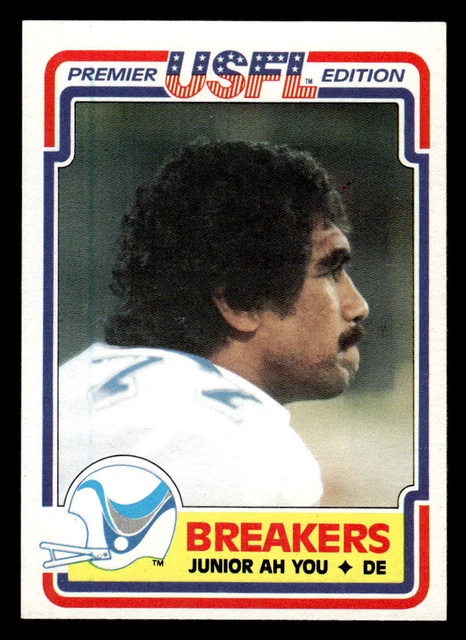 1984 Topps USFL Football #75 Junior Ah You New Orleans Breakers 2