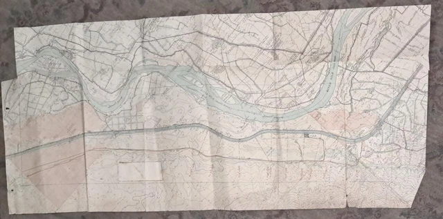 Egypt nile river map rawhide branch 80 cm *30 cm clothe map- S8