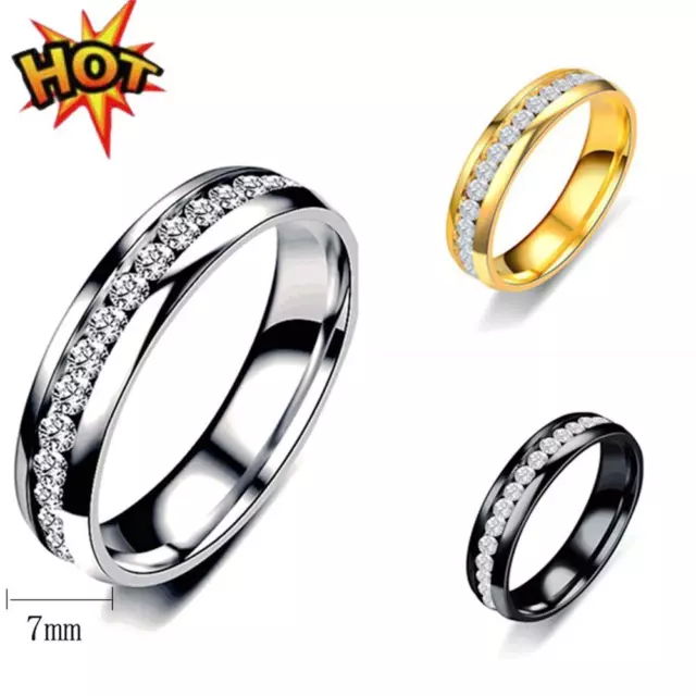 Bague En Acier Inoxydable Pour Femmes Bijoux Exquis Design De Mariage Cadeau F