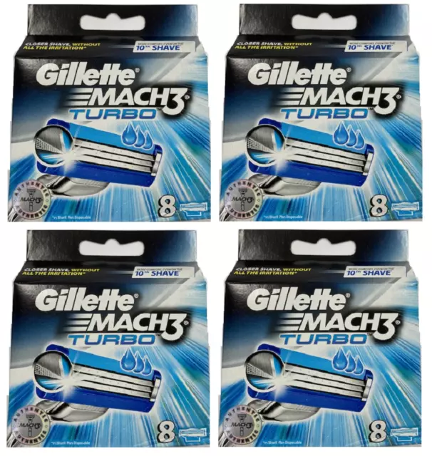 Gillette Mach3 Turbo Men's Razor Blade Refills - 32 Cartridges